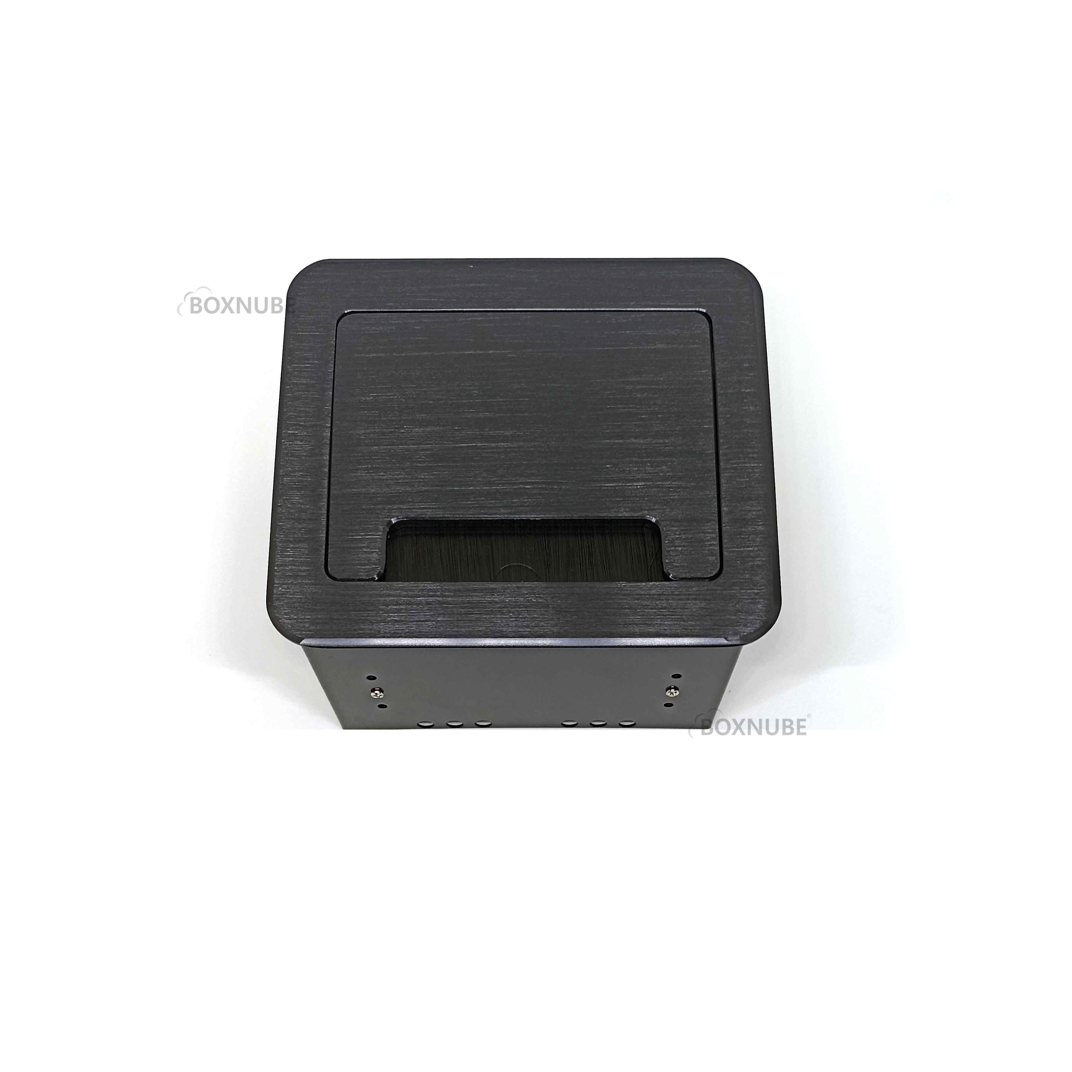BOXNUBE Fliptop Box Cable Cubby Extension Board with Universal Power Socket, XLR, LAN, Telephone (CAT3 / RJ11), HDMI , VGA , Aux, USB Ports (Black) BOXNUBE Fliptop Box Cable Cubby Extension Board with Universal Power Socket, XLR, LAN, Telephone (CAT3 / RJ11), HDMI , VGA , Aux, USB Ports (Black)